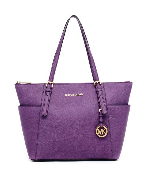 michael kors purple tote ebay|Michael Kors purple tote bag.